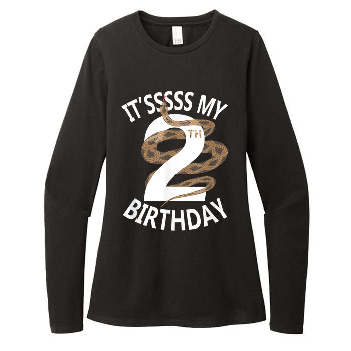 Its My 2nd Birthday 2 Years Old Snake Boy And Girl Party Womens CVC Long Sleeve Shirt