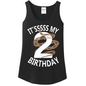 Its My 2nd Birthday 2 Years Old Snake Boy And Girl Party Ladies Essential Tank