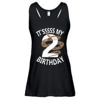 Its My 2nd Birthday 2 Years Old Snake Boy And Girl Party Ladies Essential Flowy Tank