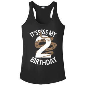 Its My 2nd Birthday 2 Years Old Snake Boy And Girl Party Ladies PosiCharge Competitor Racerback Tank