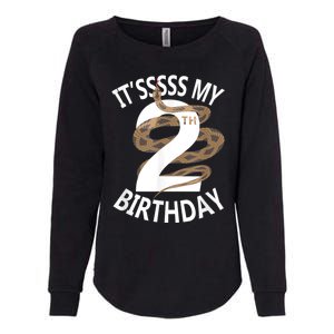 Its My 2nd Birthday 2 Years Old Snake Boy And Girl Party Womens California Wash Sweatshirt