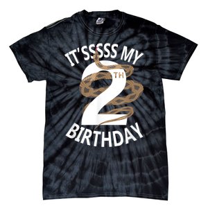 Its My 2nd Birthday 2 Years Old Snake Boy And Girl Party Tie-Dye T-Shirt