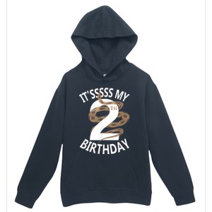 Its My 2nd Birthday 2 Years Old Snake Boy And Girl Party Urban Pullover Hoodie