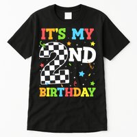 ItS My 2nd Birthday Boy 2 Two Racing Car Flag Race Car Tall T-Shirt