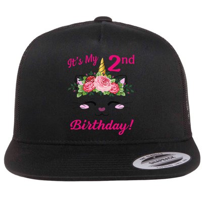 Its My 2 Birthday Caticorn Outfits For Flatbill Hat