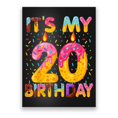 It's My 20th Birthday Sweet Donut 20 Years Old Funny Gift Poster