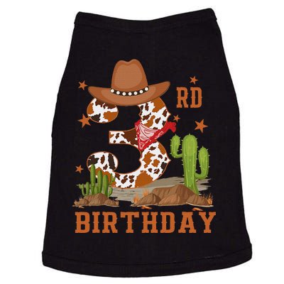 ItS My 3rd Birthday Cowboy Western 3 Year Old Boy Bday Doggie Tank