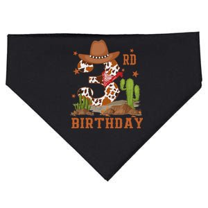 ItS My 3rd Birthday Cowboy Western 3 Year Old Boy Bday USA-Made Doggie Bandana