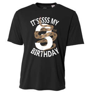 Its My 3rd Birthday 3 Years Old Snake Boy And Girl Party Cooling Performance Crew T-Shirt