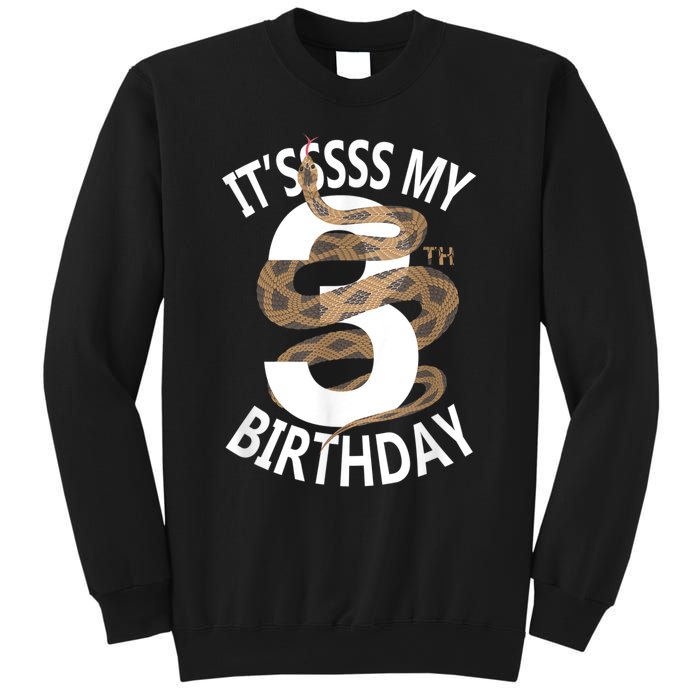 Its My 3rd Birthday 3 Years Old Snake Boy And Girl Party Sweatshirt