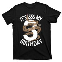 Its My 3rd Birthday 3 Years Old Snake Boy And Girl Party T-Shirt