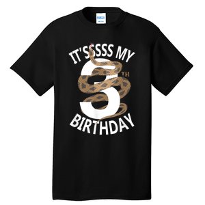 Its My 3rd Birthday 3 Years Old Snake Boy And Girl Party Tall T-Shirt