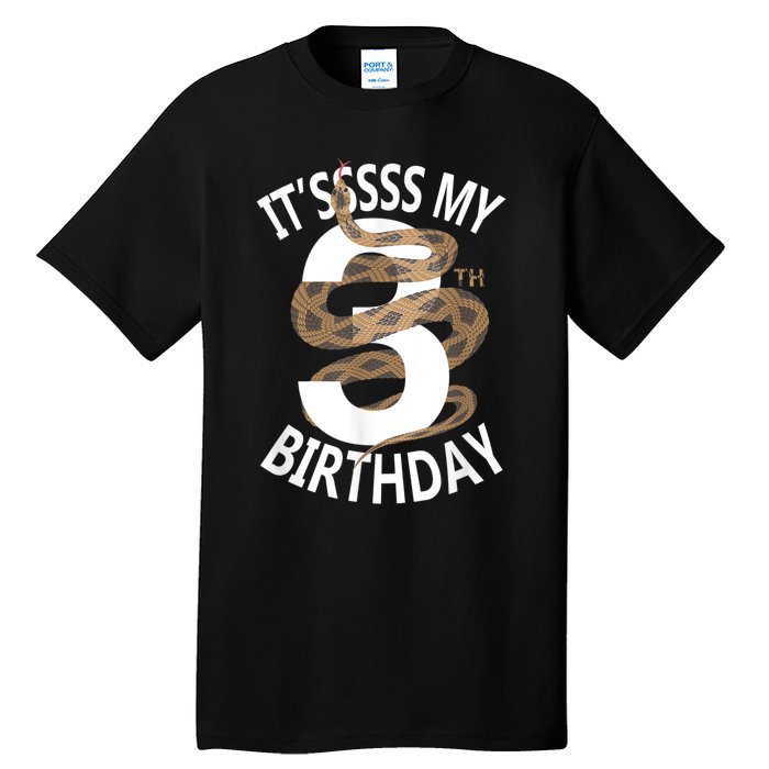 Its My 3rd Birthday 3 Years Old Snake Boy And Girl Party Tall T-Shirt