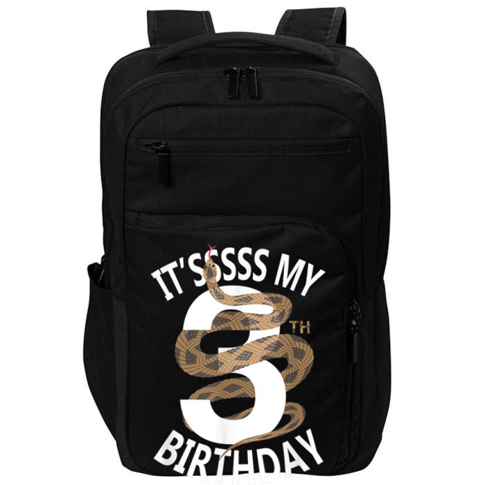 Its My 3rd Birthday 3 Years Old Snake Boy And Girl Party Impact Tech Backpack