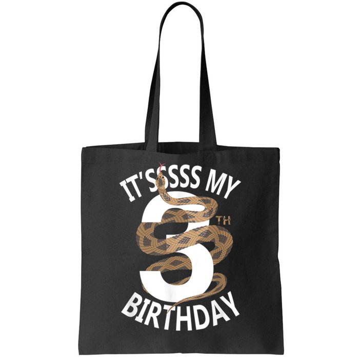 Its My 3rd Birthday 3 Years Old Snake Boy And Girl Party Tote Bag