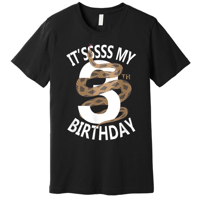 Its My 3rd Birthday 3 Years Old Snake Boy And Girl Party Premium T-Shirt