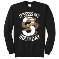 Its My 3rd Birthday 3 Years Old Snake Boy And Girl Party Tall Sweatshirt