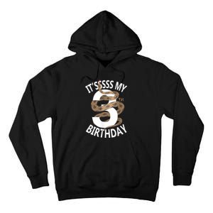 Its My 3rd Birthday 3 Years Old Snake Boy And Girl Party Tall Hoodie