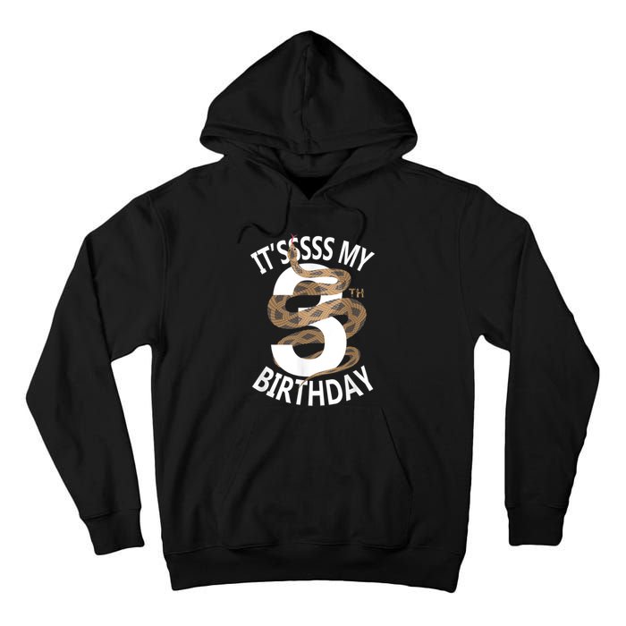 Its My 3rd Birthday 3 Years Old Snake Boy And Girl Party Tall Hoodie