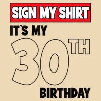 It's My 30th Birthday Party 30 Years Old Sign My Zip Tote Bag