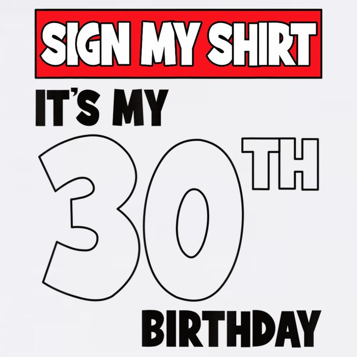 It's My 30th Birthday Party 30 Years Old Sign My V-Neck T-Shirt
