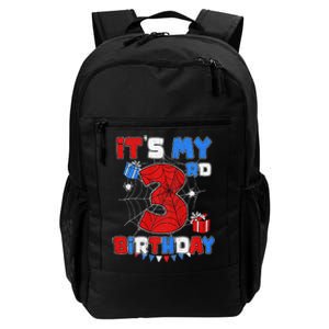 ItS My 3rd Birthday Spider Theme Party 3 Year Old Daily Commute Backpack