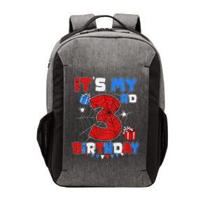 ItS My 3rd Birthday Spider Theme Party 3 Year Old Vector Backpack