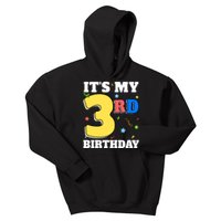 ItS My 3rd Birthday Boy 3 Girl Three Happy Birthday Kids Hoodie