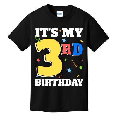 ItS My 3rd Birthday Boy 3 Girl Three Happy Birthday Kids T-Shirt