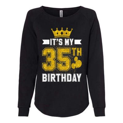 It's My 35th Birthday Party Bday 35 Years Old  And Woman Womens California Wash Sweatshirt