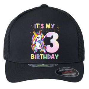 It's My 3rd Birthday Unicorn 3 Year Olds Outfit Flexfit Unipanel Trucker Cap