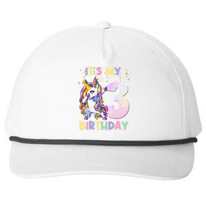 It's My 3rd Birthday Unicorn 3 Year Olds Outfit Snapback Five-Panel Rope Hat