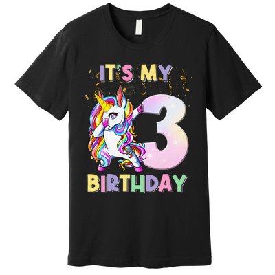 It's My 3rd Birthday Unicorn 3 Year Olds Outfit Premium T-Shirt