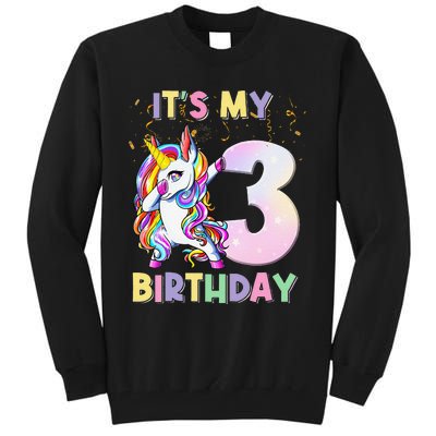 It's My 3rd Birthday Unicorn 3 Year Olds Outfit Tall Sweatshirt