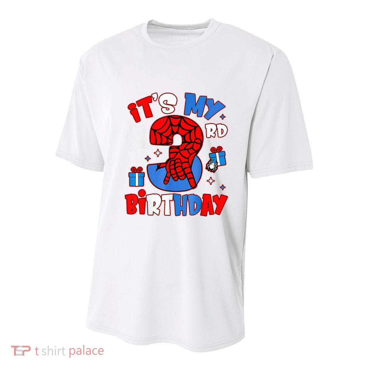 ItS My 3rd Birthday Spider Theme Party Boy Birthday Youth Performance Sprint T-Shirt