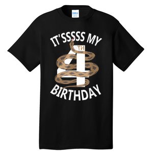 Its My 4th Birthday 4 Years Old Snake Boy And Girl Party Tall T-Shirt