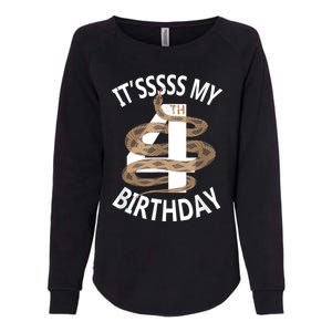 Its My 4th Birthday 4 Years Old Snake Boy And Girl Party Womens California Wash Sweatshirt