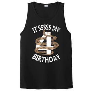 Its My 4th Birthday 4 Years Old Snake Boy And Girl Party PosiCharge Competitor Tank