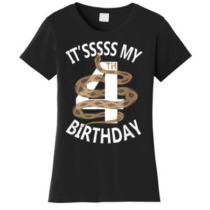 Its My 4th Birthday 4 Years Old Snake Boy And Girl Party Women's T-Shirt