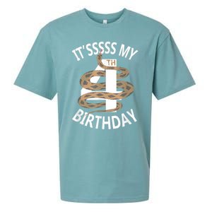 Its My 4th Birthday 4 Years Old Snake Boy And Girl Party Sueded Cloud Jersey T-Shirt