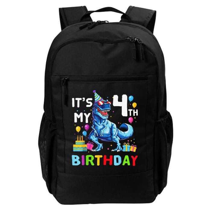 Its My 4th Birthday Happy 4 Year TRex Backpack