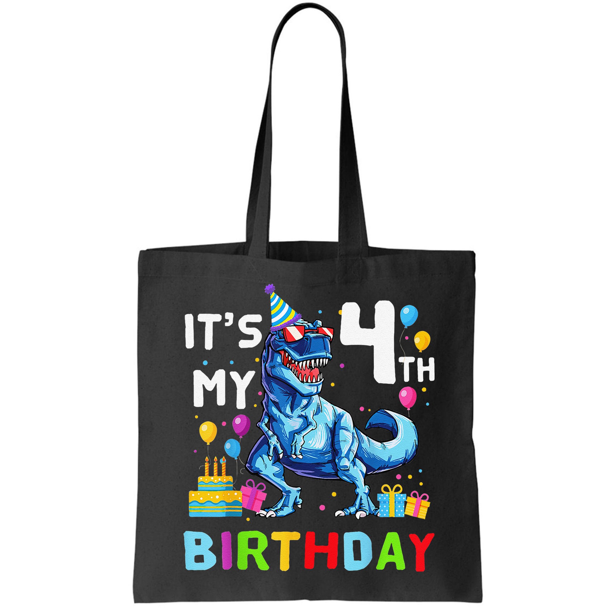 Its My 4th Birthday Happy 4 Year TRex Bag