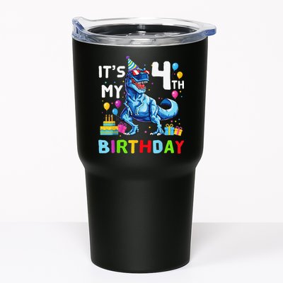 Its My 4th Birthday Happy 4 Year TRex Tumbler