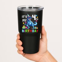Its My 4th Birthday Happy 4 Year TRex Tumbler