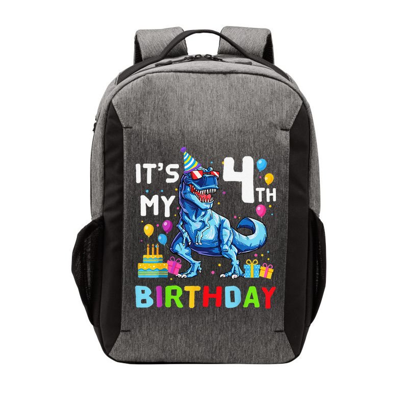 Its My 4th Birthday Happy 4 Year TRex Vector Backpack