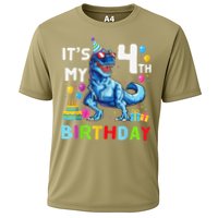 Its My 4th Birthday Happy 4 Year TRex Performance Shirt