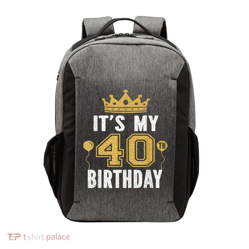 It's My 40th Birthday Gift For 40 Years Old Man And Woman Vector Backpack