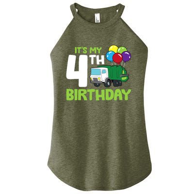 ItS My 4th Birthday Garbage Truck 4th Birthday Women's Perfect Tri Rocker Tank