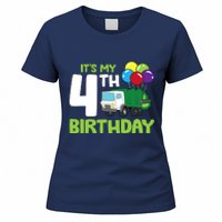 ItS My 4th Birthday Garbage Truck 4th Birthday Women's T-Shirt