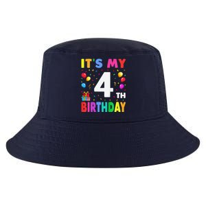 ItS My 4th Birthday 4 Four Happy Birthday Cool Comfort Performance Bucket Hat